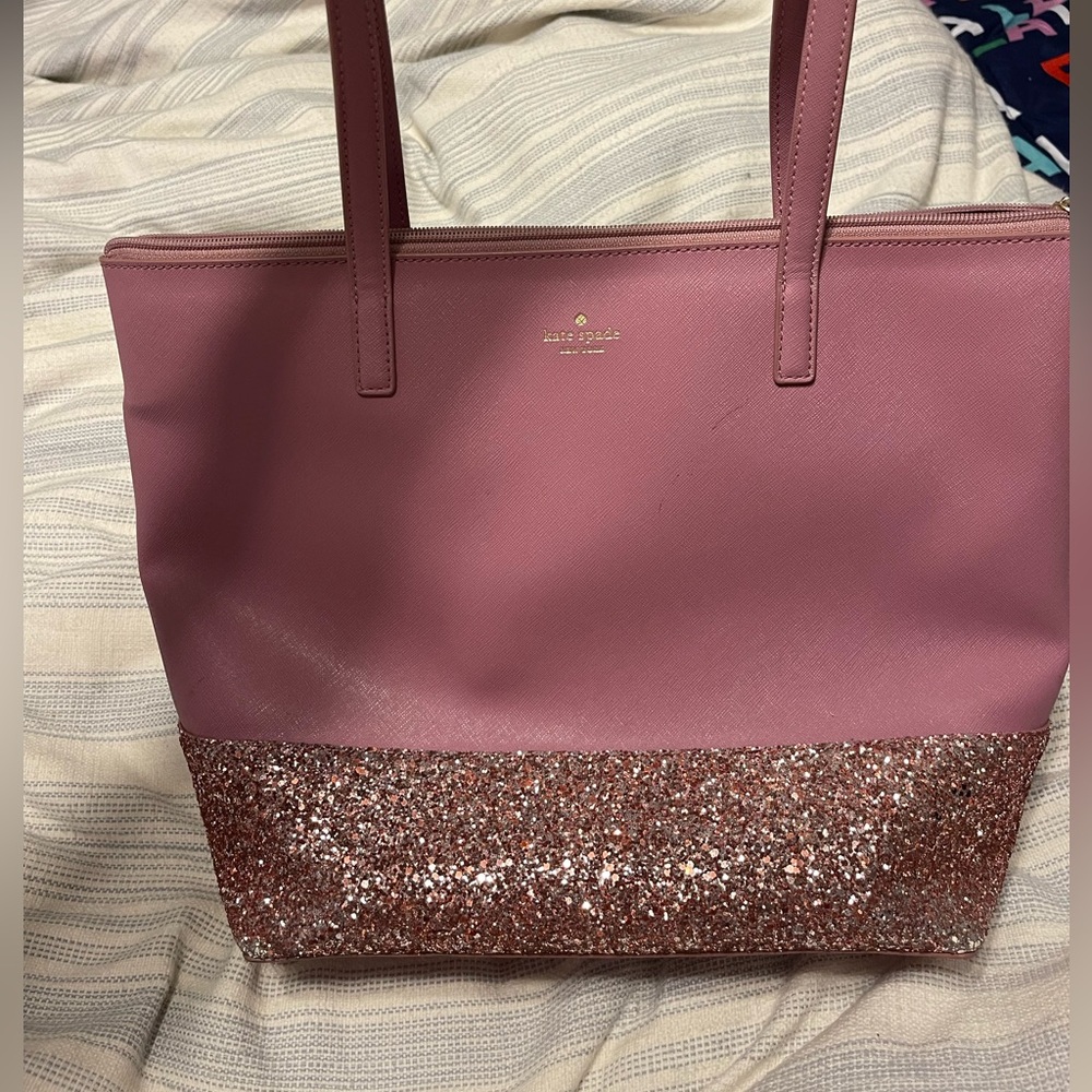 Pink and sparkly Kate spade purse